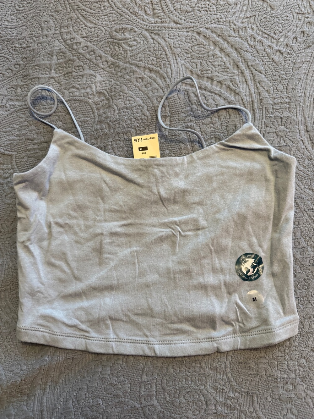 Aeropostale Women’s Light blue Cropped Spaghetti Strap Tank Top size medium